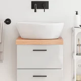  Kupaonska radna ploča svjetlosmeđa 40x30x(2-6) cm masivno drvo