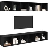  Set TV komoda Zidne 4 pcs Crni hrast 37 x 37 x 107 cm | Eponuda.com