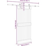 vidaXL Drsna vrata s kompletom vodil 90x210 cm trdna borovina | Shoptok.si