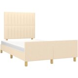  Okvir kreveta bez madraca krem 120x190 cm od tkanine | shoptok.hr
