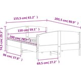  Okvir kreveta bez madraca voštano smeđi 150x200 cm od borovine | shoptok.hr