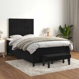 box spring s madracem crni 120 x 190 cm baršunasti | shoptok.hr