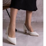 Gemre White block heel pumps Tunia | ePonuda.com