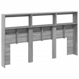 Ormarić za uzglavlje LED sivom sonomom 180x17x102 cm | shoptok.hr