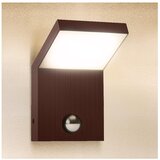 Brilagi LED Spoljašnje zidno svetlo sa senzorom RIANO LED/8W/230V braon IP65 u