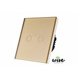 Wise wifi + RF prekidac (naizmenicni) stakleni panel, 2 tastera krem WPRF012 Cene