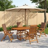  Set za blagovanje u vrtu od 5 dijelova Prirodna | shoptok.hr