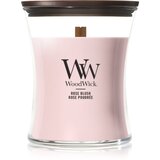 WoodWick Rose Blush dišeča sveča z lesenim stenjem 275 g | Shoptok.si