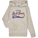 Jack & Jones Puloverji JJELOGO SWEAT HOOD 2 COL 23/24 JNR Siva
