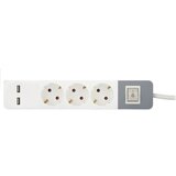  Prenosiva utičnica 3+2USB, 1,5m+PREKIDAČ | shoptok.hr