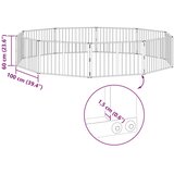  Pasja vrata 10 pcs Črna 100 x 60 cm Cinkana jeklena, (5000232748) | Shoptok.si