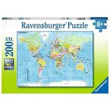 Ravensburger 200 delna sestavljanka Zemljevid sveta 12890 Cene
