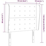  Uzglavlje s ušima plavo 93x23x118/128 cm od tkanine | shoptok.hr