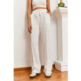 Bianco Lucci Women's Wide Leg Casual Sweatpants 2396