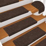  Prostirke za stepenice samoljepljive 15 kom 65x21x4 cm smeđe pravokutne rubove | shoptok.hr