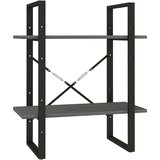 vidaXL ormarić za knjige s 2 razine sivi 60x30x70 cm masivna borovina | shoptok.hr