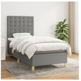  Okvir kreveta s oprugama i madrac tamnosivi 80x200cm od tkanine | shoptok.hr