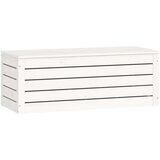  Kutija za pohranu bijela 89 x 36 5 x 33 cm od masivne borovine | shoptok.hr