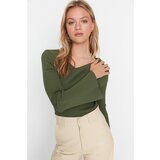 Trendyol Emerald Green Spanish Sleeve Knitwear Sweater Cene