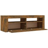 TV ormarić s LED svjetlima boja dimljenog hrasta 120x35x40 cm | shoptok.hr