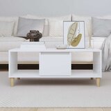  Stolić za kavu bijeli 90 x 50 x 36,5 cm od konstruiranog drva Slike