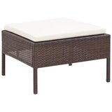  3-dijelna vrtna garnitura od poliratana s jastucima smeđa | shoptok.hr