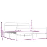  Metalni okvir kreveta bez madraca smeđa boja hrasta 200x200 cm | shoptok.hr
