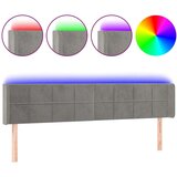 Uzglavlje svjetlosivo 203x16x78/88 cm baršunasto | shoptok.hr