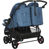  Dječja kolica za blizance modra čelična | shoptok.hr
