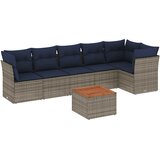  7-dijelni set vrtnih sofa od poliratana s jastucima sivi | shoptok.hr