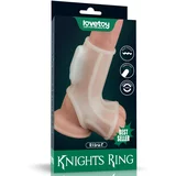 Lovetoy Vibrating Ridge Knights Ring with Scrotum Sleeve