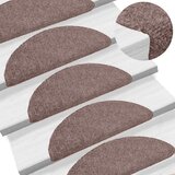  Prostirke za stepenice, samoljepljive, 5 kom. 65x21x4 cm, svijetlosmeđe, poluokrugle, velike | shoptok.hr
