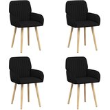 vidaXL Trpezarijske stolice 4 kom. Tkanina Crna 56 5 x 50 x 87 5 cm - Crna 4 | shoptok.hr