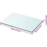  Ploče za police 2 kom staklene prozirne 20 x 30 cm | Eponuda.com