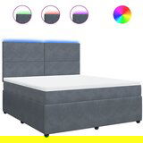 Maison Chic Box spring postelja - Vzmetna postelja z vzmetnico temno siva 180x200 cm žamet SL23549, (21891474) | Shoptok.si