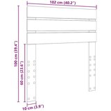  Uzglavlje s uzglavljem Dimljeni hrast 100 cm Konstruirano drvo | shoptok.hr
