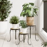 Furnova Stojala za rastline 3 kosi terakota in bela keramika, (21921797) | Shoptok.si