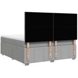  Krevet s oprugama i madracem svjetlosivi 180x200 cm od tkanine | shoptok.hr