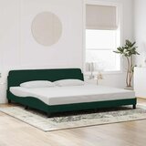  Okvir za krevet Dover tamnozeleni 200x200 cm baršunasti | shoptok.hr