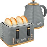 HOMCOM Komplet grelnika vode in opekača kruha, plastika in jeklo, 24,1 D x 19,5 Š x 23,2 V cm, siva, (5000242328) | Shoptok.si