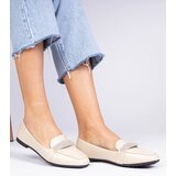 Gemre Beige women's loafers with rhinestones Kaletta | shoptok.hr