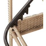  Ležalnik z blazino bež 63x200x81 cm poli ratan | Shoptok.si