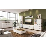 Mömax tv-element plissee, bela, barva hrasta | Shoptok.si