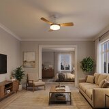 Brilagi LED stropni ventilator sa prigušivačem LED/34W/230V 106 cm bela/smeđa + daljinski upravljač | Eponuda.com