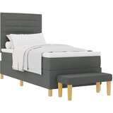 vidaXL tamno sivi okvir kreveta s madracem Set od 2 Tkanina 90 x 200 cm | shoptok.hr