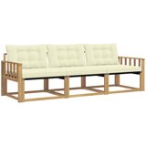  Set vanjskih sofa s jastukom 3 pcs Bijela i krem | Eponuda.com