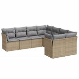  8-dijelni set vrtnih sofa od poliratana s jastucima bež | shoptok.hr