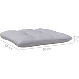  Vrtni trosjed od masivne borovine sa sivim jastucima | shoptok.hr