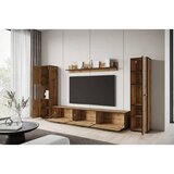 MID.YOU Dnevni Regal Bogota Xl, Barva Hrasta, Črna, 4-Delno | Shoptok.si