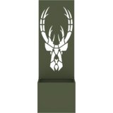 vidaXL Vrtni Sadič s Dekorativnom Pločom Maslinovo zelena 50 x 140 cm | shoptok.hr
